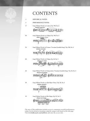 Selections from Songs Without Words - Mendelssohn/Gruenberg - Piano - Book/Audio Online