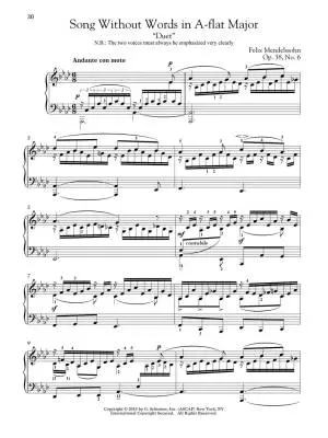 Selections from Songs Without Words - Mendelssohn/Gruenberg - Piano - Book/Audio Online