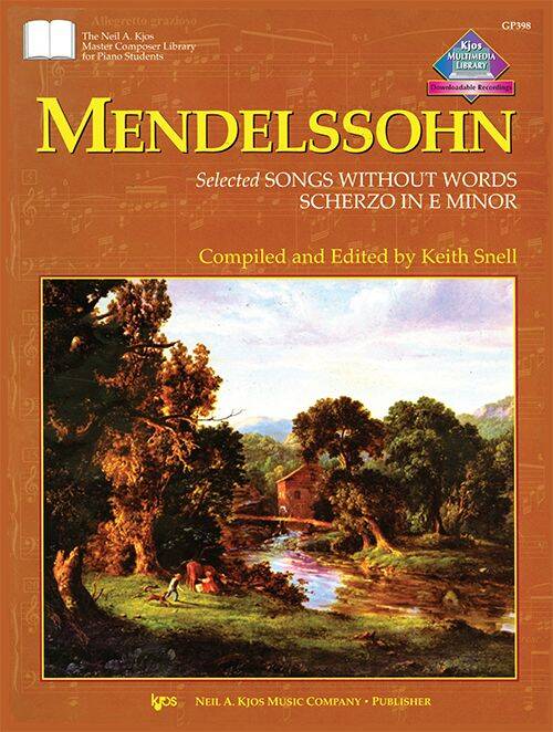Selected Songs Without Words and Scherzo in E Minor - Mendelssohn/Snell - Piano - Book