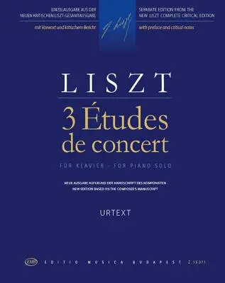 Editio Musica Budapest - 3 Etudes de Concert - Liszt/Kaczmarczyk - Piano - Book
