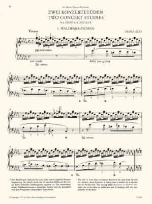 Two Concert Studies - Liszt - Piano - Book