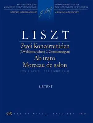Editio Musica Budapest - Two Concert Studies - Liszt - Piano - Book
