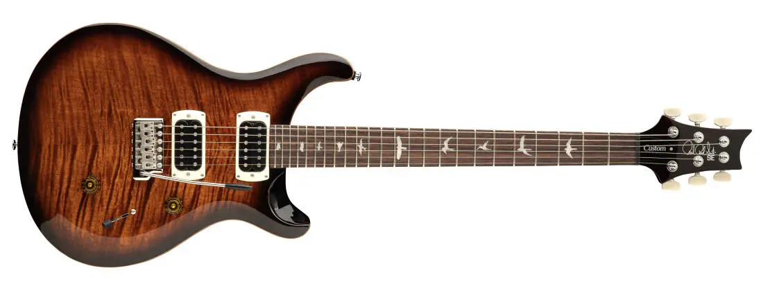 SE Custom 24 Electric Guitar with Gig Bag - Black Gold Sunburst