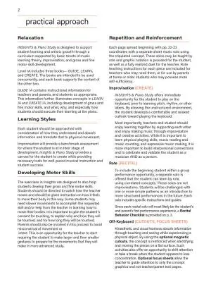 Insights & Piano Study: Create 1A - Gerou/Price - Book