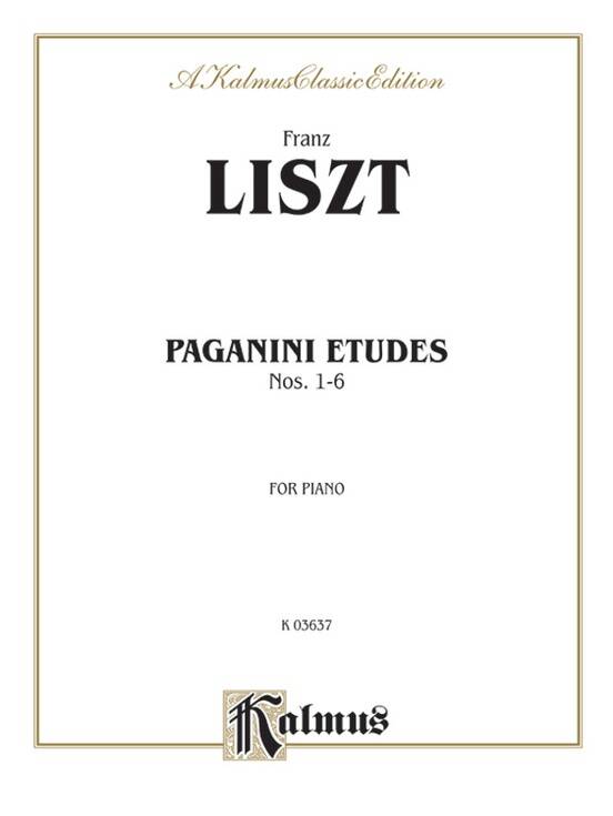 Paganini Etudes, Nos. 1-6 - Liszt - Piano - Book
