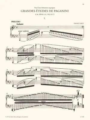 Grand Etudes after Paganini - Liszt - Piano - Book