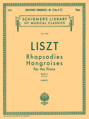 Hungarian Rhapsodies, Book 2 - Liszt/Joseffy - Piano - Book
