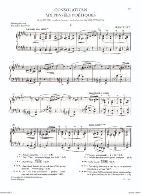Consolations (First version and revised version) - Liszt - Piano - Book