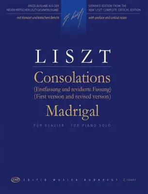 Editio Musica Budapest - Consolations (First version and revised version) - Liszt - Piano - Book