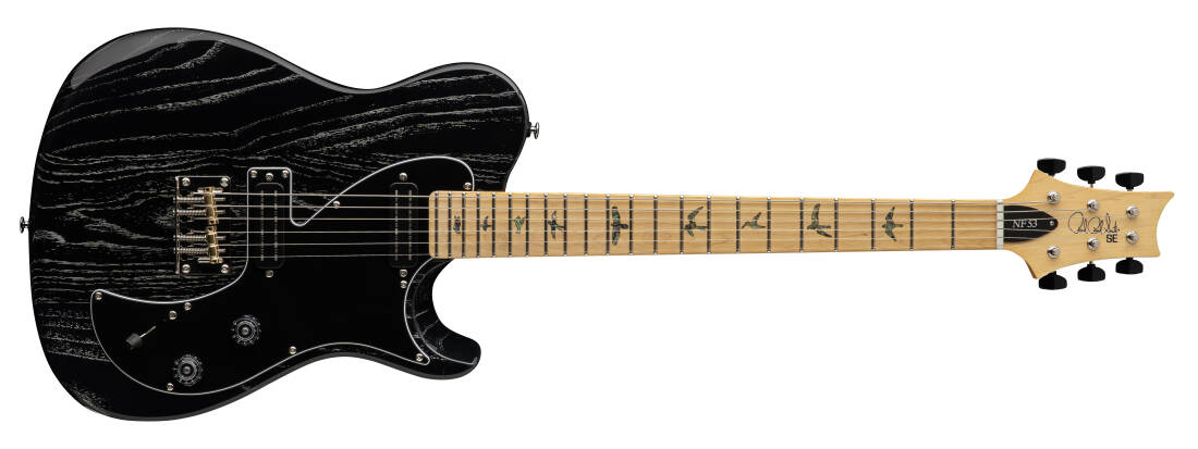SE NF 53 Electric Guitar with Gigbag - Black Doghair