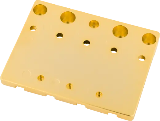 HiMass 4-string Bass Bridge Assembly with Brass Saddles - Gold