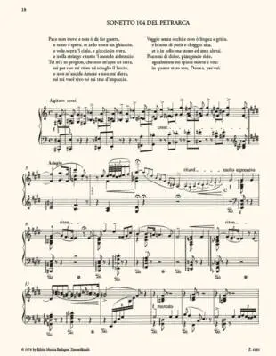 Tre Sonetti del Petrarca - Liszt - Piano - Book