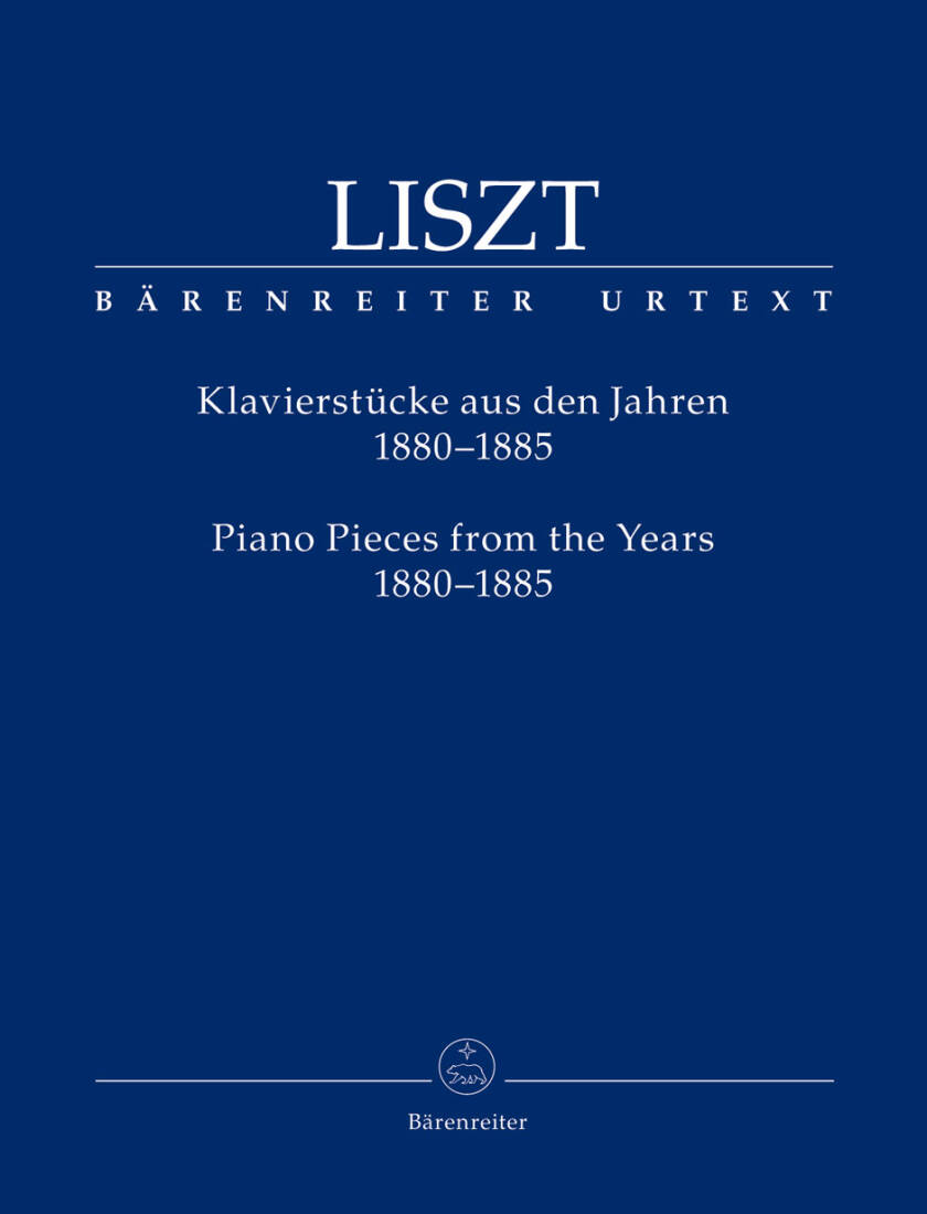 Piano Pieces from the Years 1880-1885 - Liszt - Piano - Book