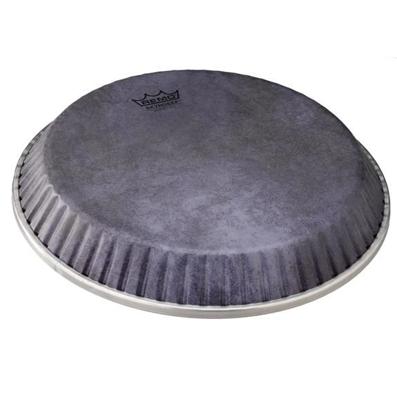 12.5\'\' Tucked Skyndeep Conga Drumhead - Black Calfskin Graphic