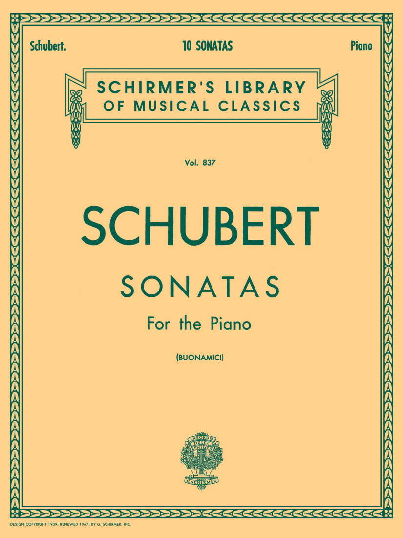 10 Sonatas - Schubert/Buonamici - Piano - Book