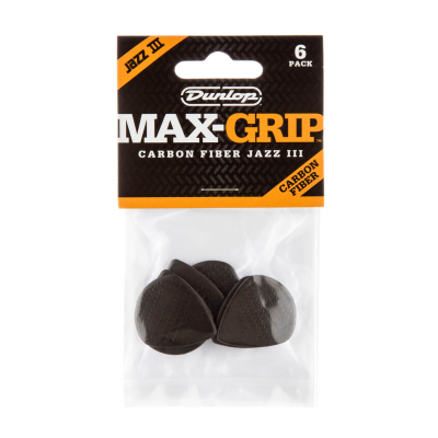 Max Grip Jazz III Player Pack (6 Pack) - Black Carbon Fiber