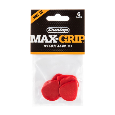Max Grip Jazz III Player Pack (6 Pack) - Red Nylon