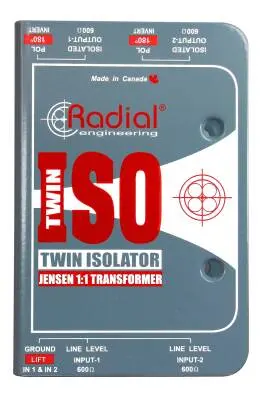 Radial - Twin ISO Passive Two Channel Line Level Isolator with Jensen Transformers