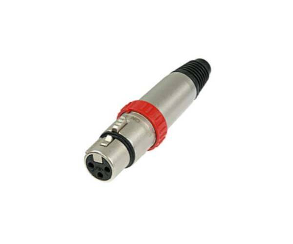 3 Pole Female Cable Connector w/On-Off Switch - Nickel