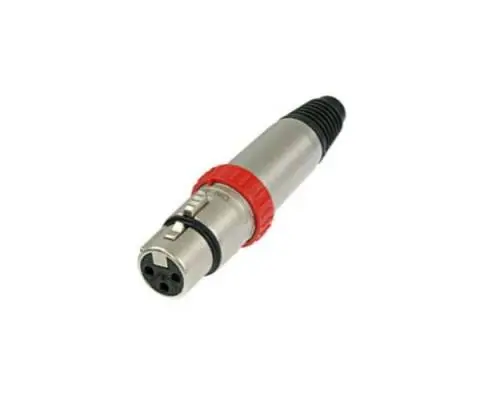 Neutrik - 3 Pole Female Cable Connector w/On-Off Switch - Nickel