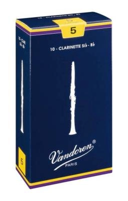 Vandoren - Traditional Bb Clarinet Reeds (10/Box) - 5