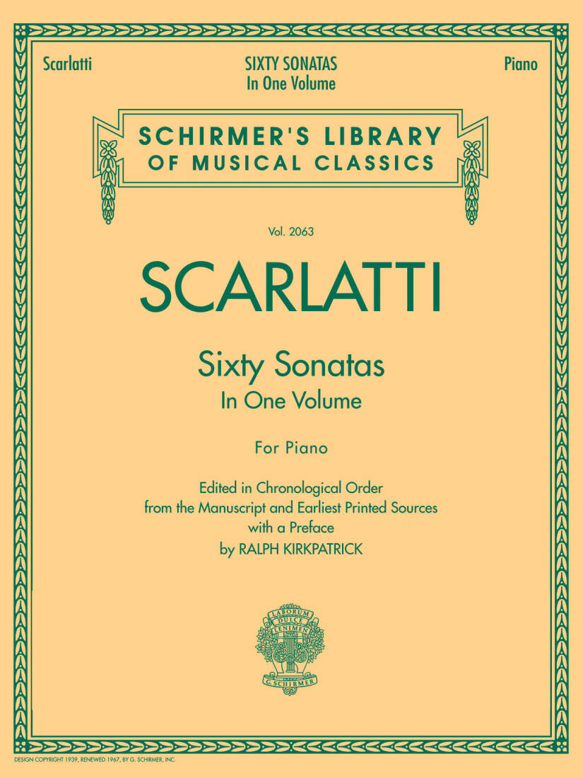 60 Sonatas in One Volume - Scarlatti/Kirkpatrick - Piano - Book