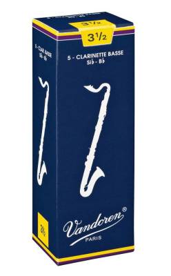 Vandoren - Traditional Bass Clarinet Reeds (5/Box) - 3 1/2