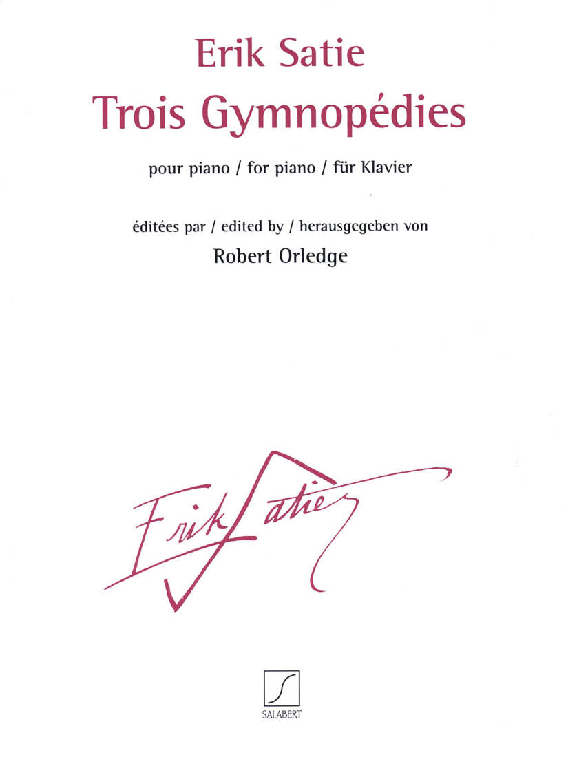 Trois Gymnopedies - Satie/Orledge - Piano - Book