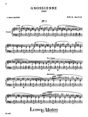 Trois Gnossiennes - Satie - Piano - Book