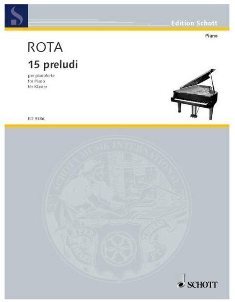 15 Preludes (1964) - Rota - Piano - Book