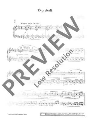 15 Preludes (1964) - Rota - Piano - Book