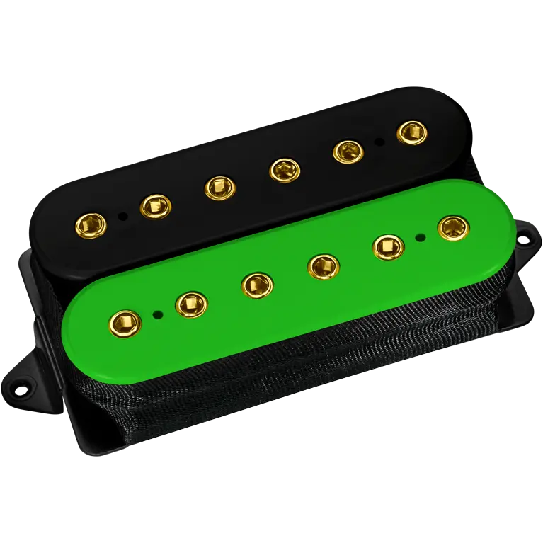 Steve Vai Signature Evo 2 F-Spaced Bridge Pickup - Black/Green with Gold Poles