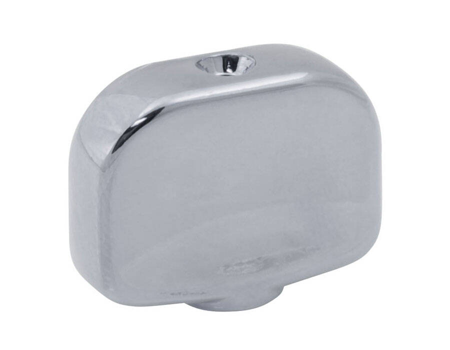 Large Butterbean Button, Set of 6 - Chrome