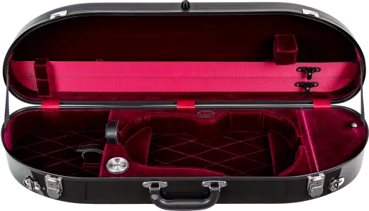 Bobelock - Puffy Half-Moon Violin Case - Black/Wine