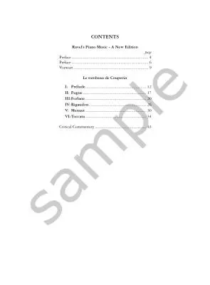 Le Tombeau de Couperin - Ravel/Nichols - Piano - Book