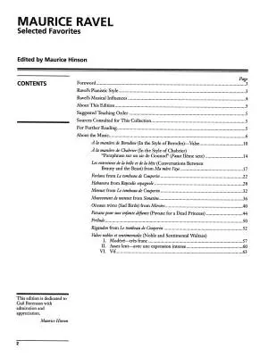 Selected Favorites - Ravel/Hinson - Piano - Book