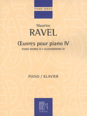 Oeuvres Pour Piano, Volume 4 - Ravel - Piano - Book