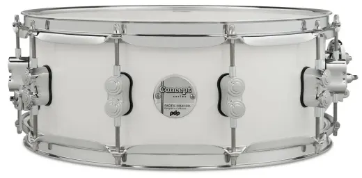 Pacific Drums - Concept Maple 5.5x14 Snare Drum - Pearlescent White Lacquer