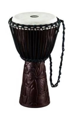 Meinl - Professional African Rope Tuned Djembe - 10 inch - Village Carving