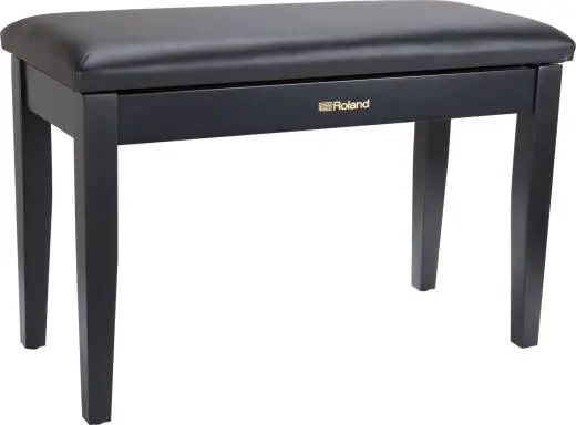 Roland - Duet Piano Bench with Storage Compartment - Polished Ebony