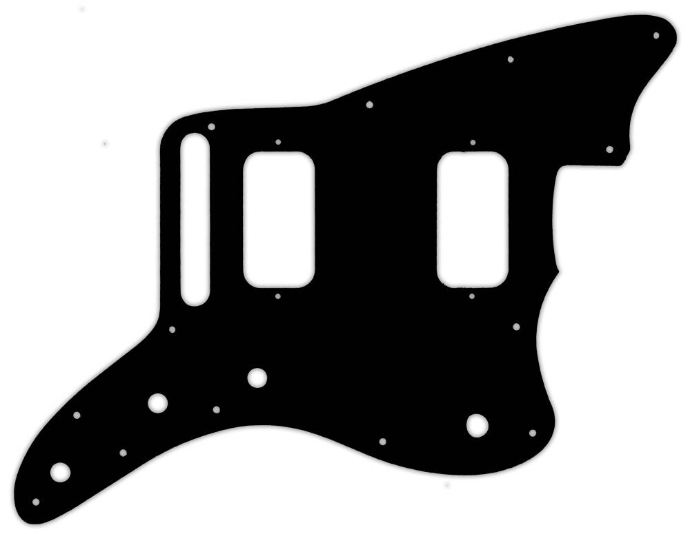 Custom Pickguard for Fender Jazzmaster HH - Black