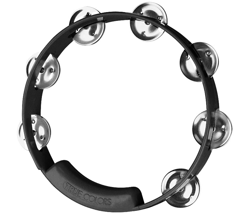 8 Inch True Colours Tambourine Black