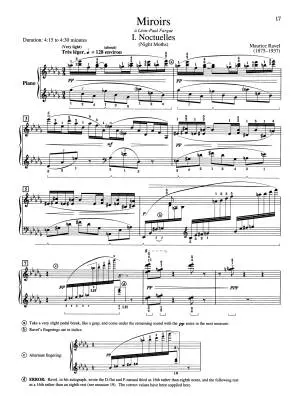 Miroirs - Ravel/Bricard - Piano - Book