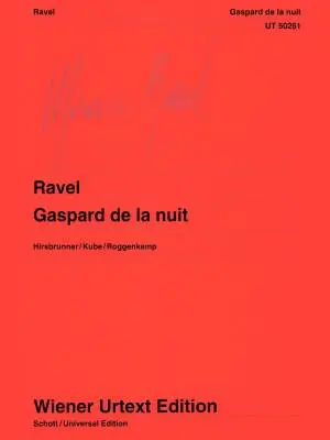 Wiener Urtext Edition - Gaspard de la Nuit - Ravel - Piano - Book