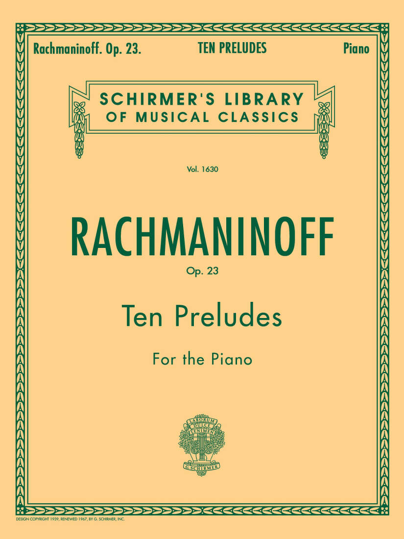 10 Preludes, Op. 23 - Rachmaninoff - Piano - Book