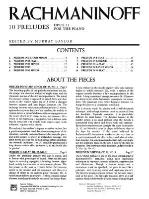 Preludes, Opus 23 - Rachmaninoff/Baylor - Piano - Book