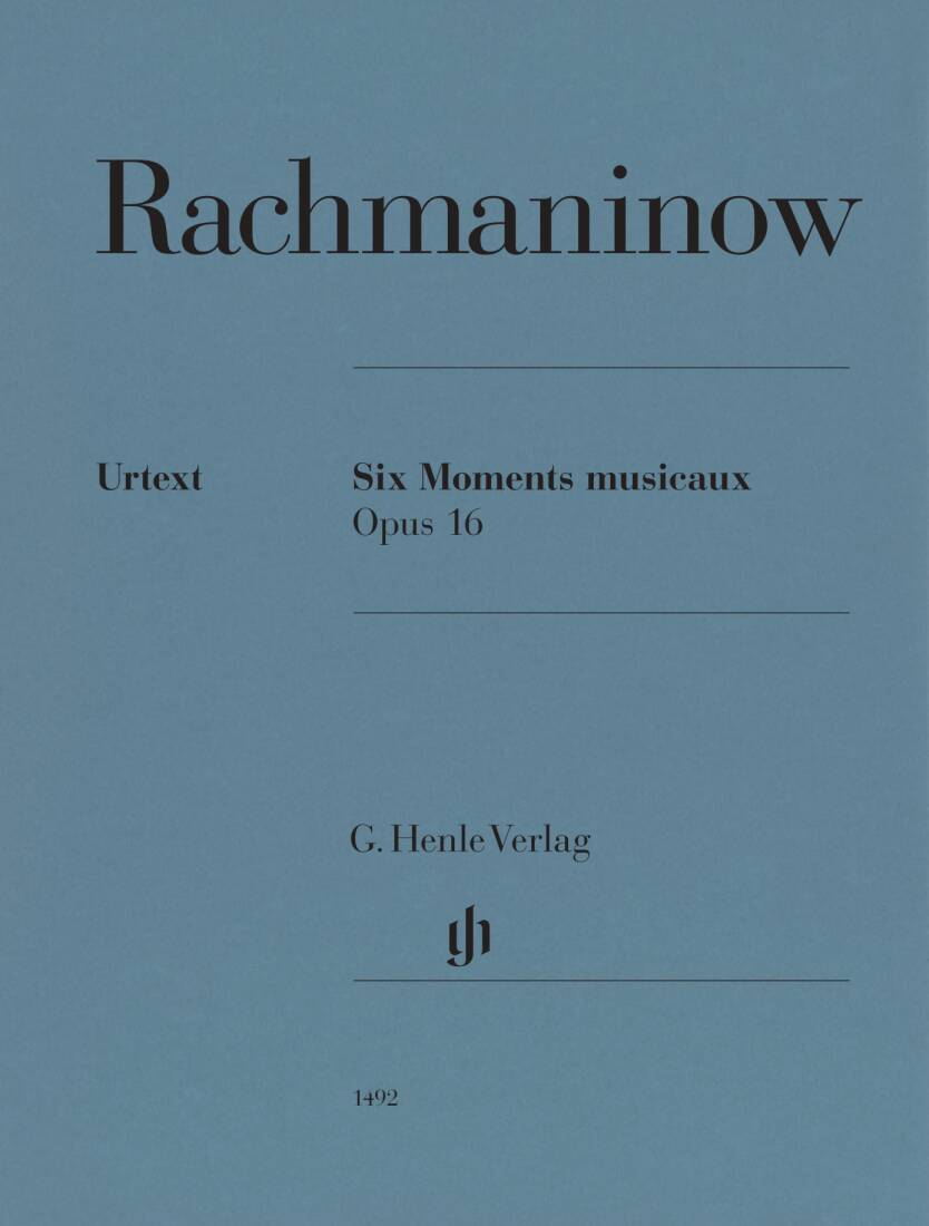 Six Moments Musicaux, Op. 16 - Rachmaninoff/Rahmer - Piano - Book