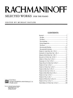 Selected Work - Rachmaninoff/Baylor - Piano - Book
