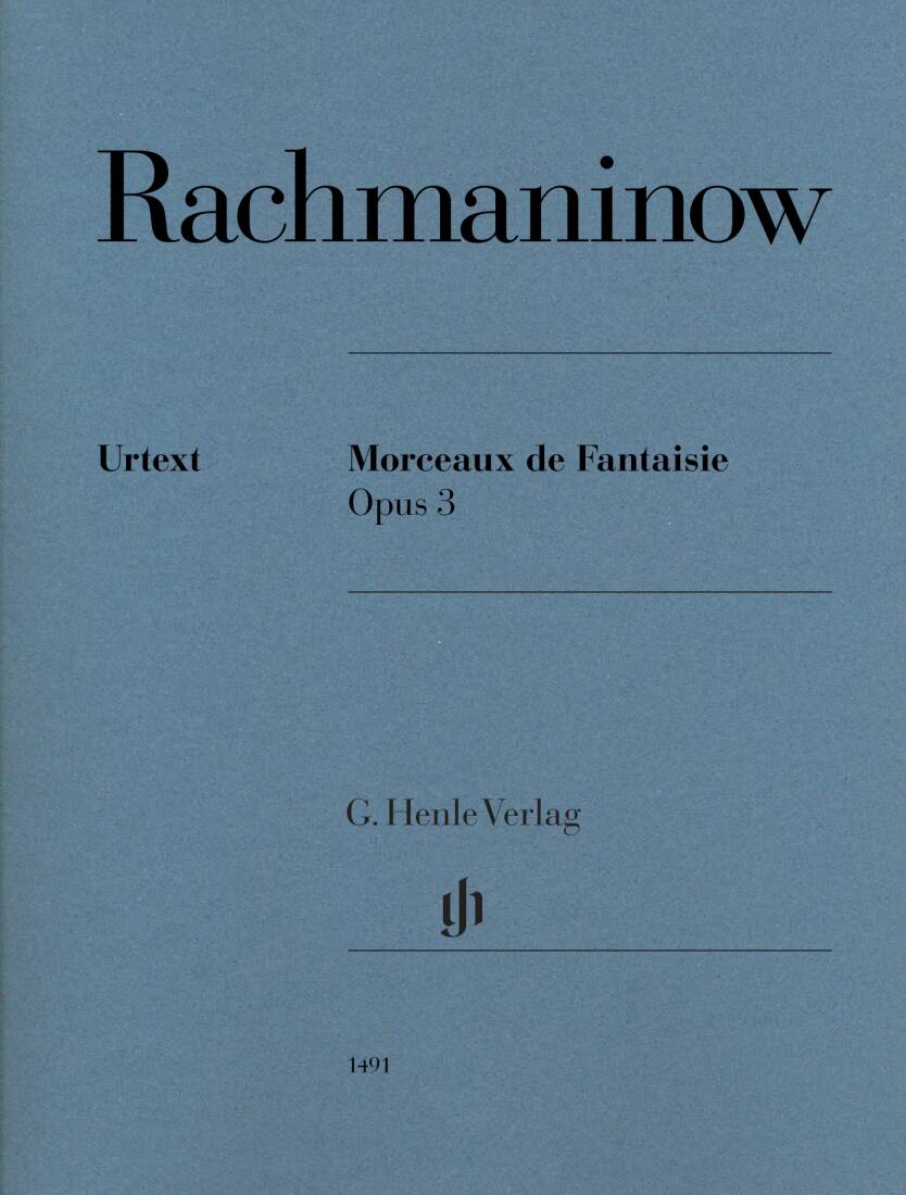 Morceaux de Fantaisie Op. 3 - Rachmaninoff/Rahmer - Piano - Book