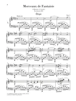 Morceaux de Fantaisie Op. 3 - Rachmaninoff/Rahmer - Piano - Book